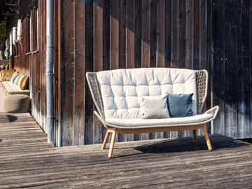 WING LIGHT - 2 seater fabric garden sofa by Fischer Möbel - view 3